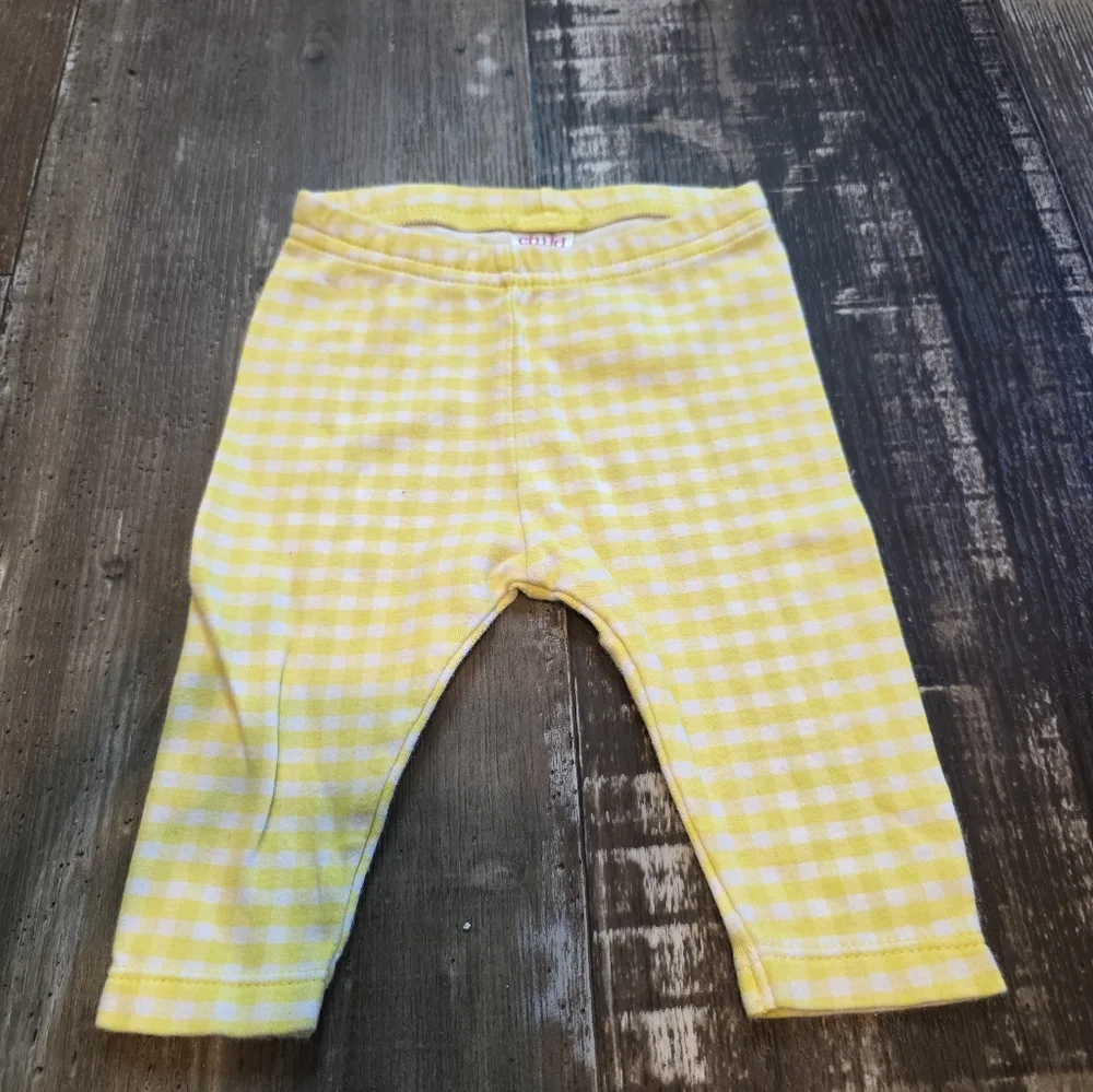 Cat & Jack Yellow Checkered Leggings